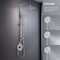 Kibi Circular Pressure Balanced 2-Function Shower Column with Rough In Valve - Chrome KSC403CH - alternate 3